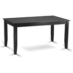 HomeStock Ensemble de salle à manger 5 pièces Table noire et 4 chaises Style moderne 36x60