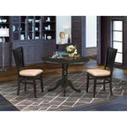 HomeStock Black Modern Drop Leaf Wooden Dining Table Set