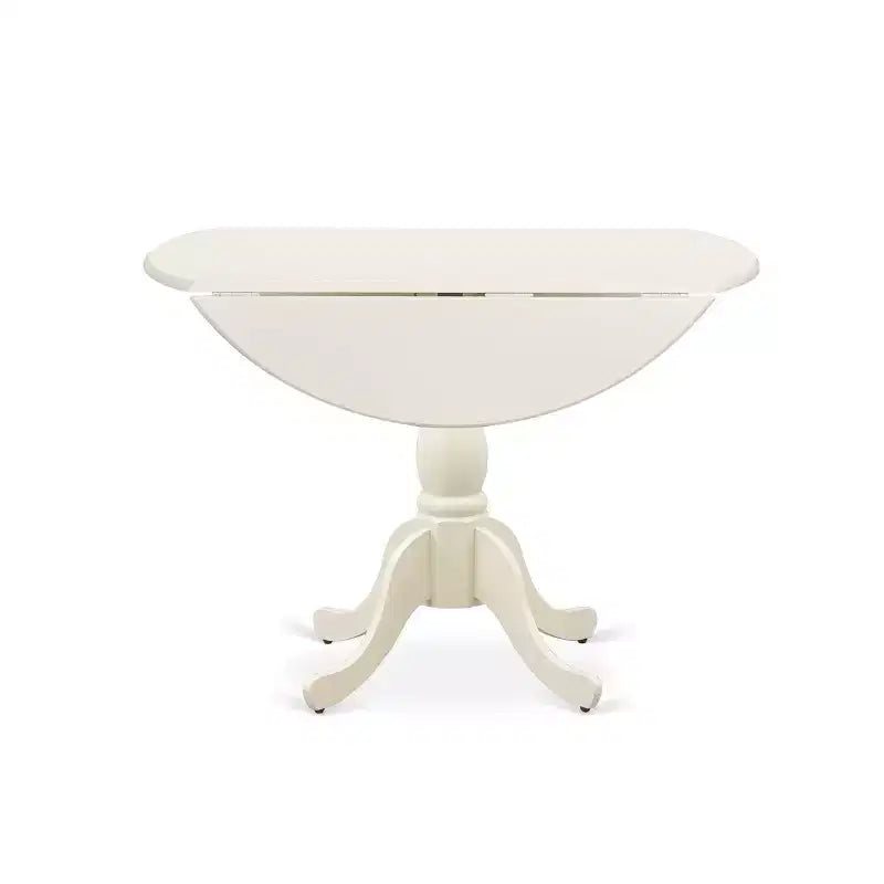 Ensemble de salle à manger rond HomeStock Lin Blanc avec 2 chaises