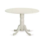 Ensemble de table à manger ronde moderne HomeStock, blanc lin