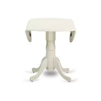 Ensemble de table à manger ronde moderne HomeStock, blanc lin