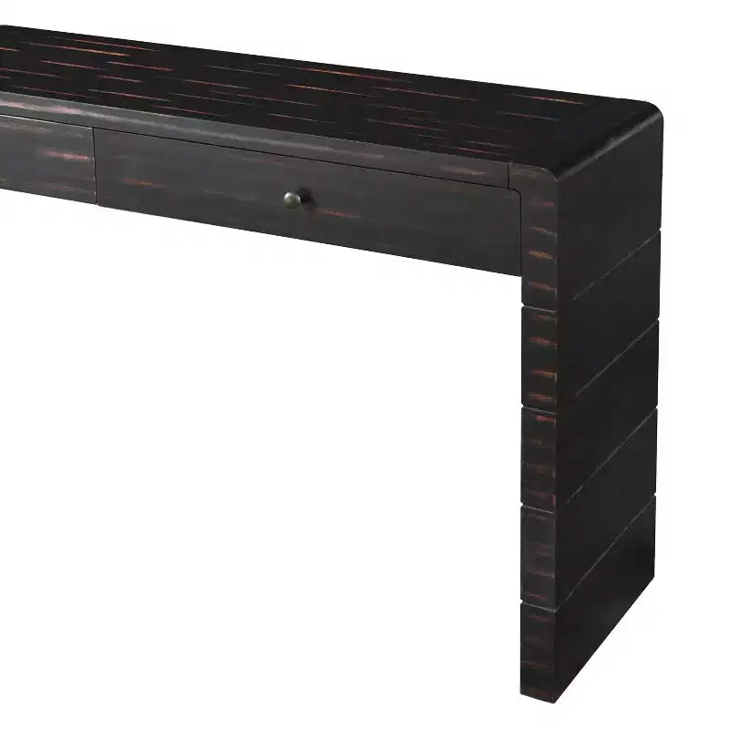 Console d'entrée en bois Whisen avec 2 tiroirs, table console rustique de style ferme avec rangement