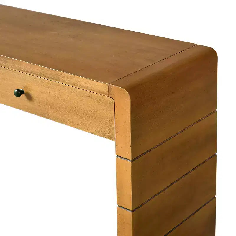 Console d'entrée en bois Whisen avec 2 tiroirs, table console rustique de style ferme avec rangement
