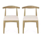 Chaises de salle à manger GDFStudio Covey en tissu d'inspiration scandinave (lot de 2)