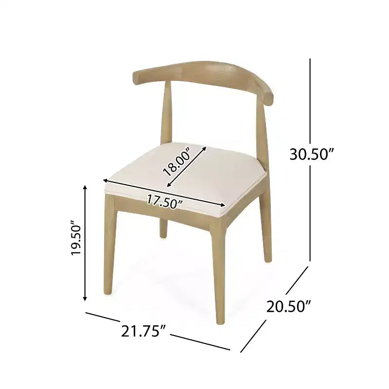 Chaises de salle à manger GDFStudio Covey en tissu d'inspiration scandinave (lot de 2)