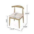 Chaises de salle à manger GDFStudio Covey en tissu d'inspiration scandinave (lot de 2)