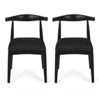 Chaises de salle à manger GDFStudio Covey en tissu d'inspiration scandinave (lot de 2)