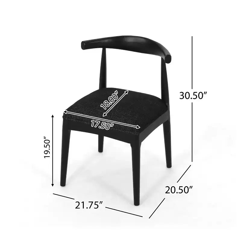 Chaises de salle à manger GDFStudio Covey en tissu d'inspiration scandinave (lot de 2)