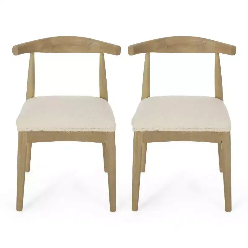 Chaises de salle à manger GDFStudio Covey en tissu d'inspiration scandinave (lot de 2)