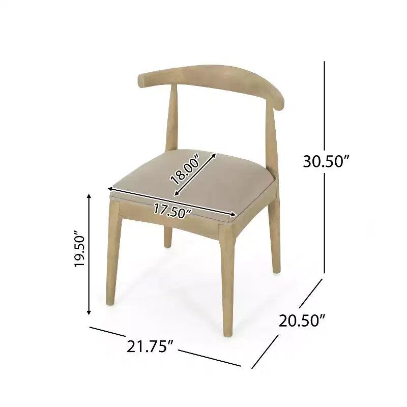 Chaises de salle à manger GDFStudio Covey en tissu d'inspiration scandinave (lot de 2)
