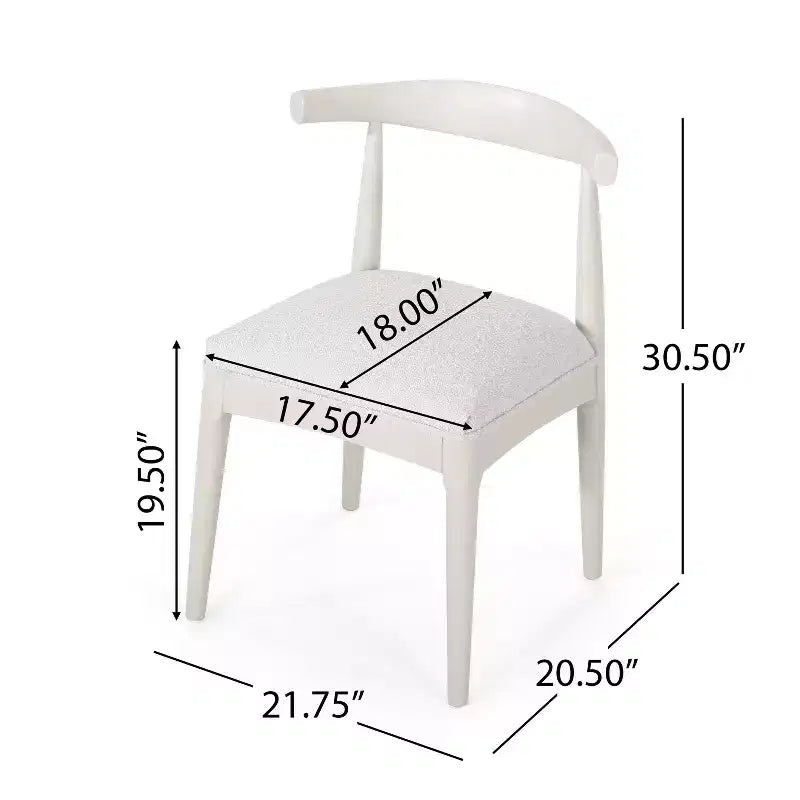 Chaises de salle à manger GDFStudio Covey en tissu d'inspiration scandinave (lot de 2)