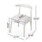 Chaises de salle à manger GDFStudio Covey en tissu d'inspiration scandinave (lot de 2)