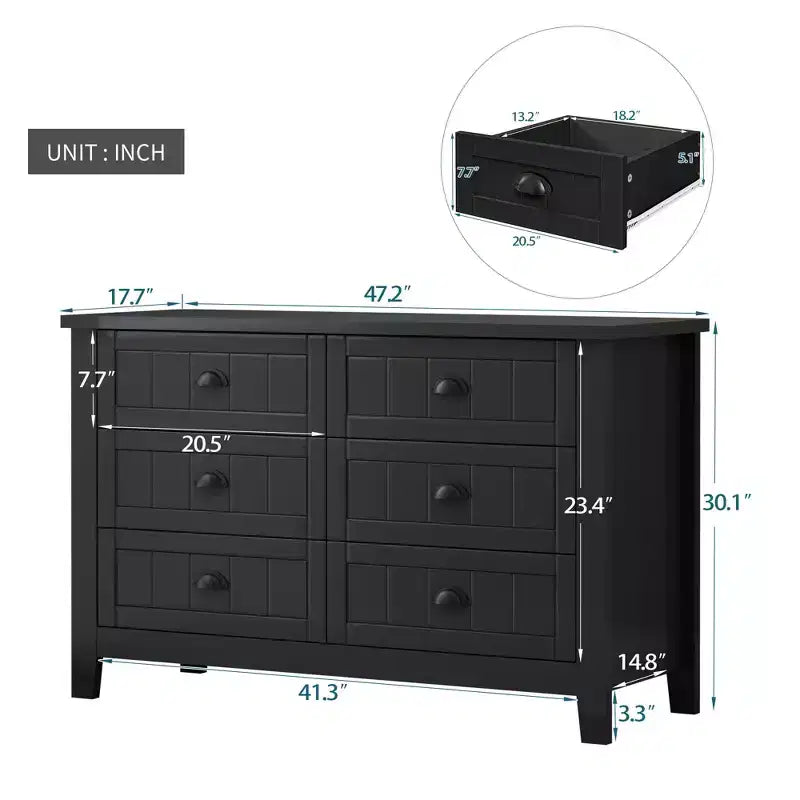 GDFStudio Commode de chevet Bowen bleu gris en bois de bouleau avec poignée coquille