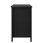 GDFStudio Commode de chevet Bowen bleu gris en bois de bouleau avec poignée coquille