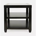 Jofran,Urban Icon Contemporary Glass Inlay End Table with Storage