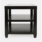 Jofran,Urban Icon Contemporary Glass Inlay End Table with Storage