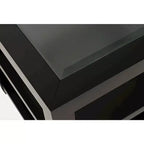 Jofran, table d'appoint contemporaine Urban Icon en verre incrusté avec rangement