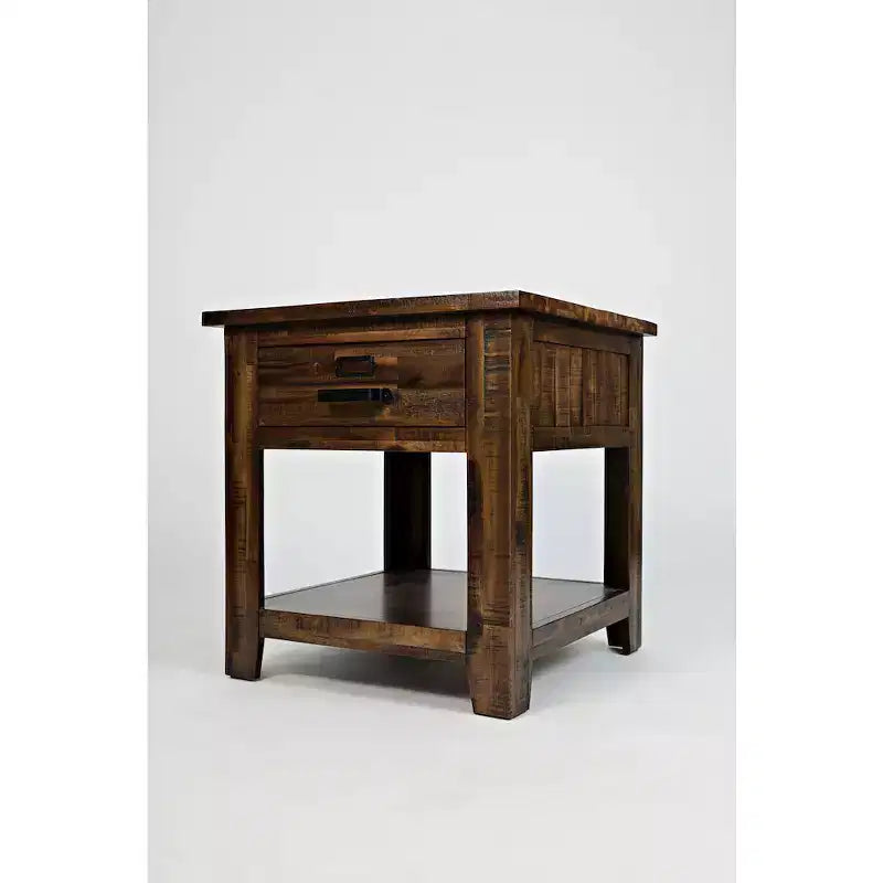 Table d'appoint industrielle vieillie Jofran, Cannon Valley