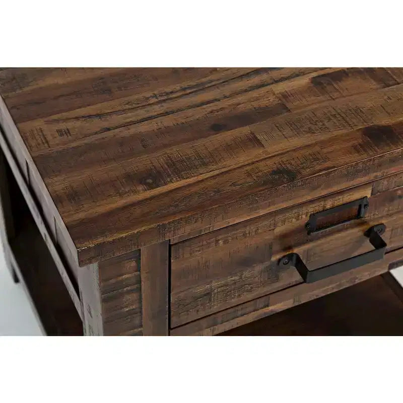 Table d'appoint industrielle vieillie Jofran, Cannon Valley