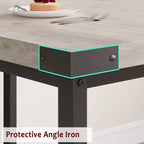 Ensemble de table à manger pour 4-6 personnes, grande table de cuisine en bois extensible pour 6 personnes, ensemble de table de cuisine rectangulaire avec 2 bancs rembourrés