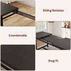 Ensemble de table à manger pour 4-6 personnes, grande table de cuisine en bois extensible pour 6 personnes, ensemble de table de cuisine rectangulaire avec 2 bancs rembourrés