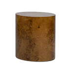 Table d'appoint ovale à pilier Jennifer Taylor Home Nebula 20, en ronce de noyer brun moyen
