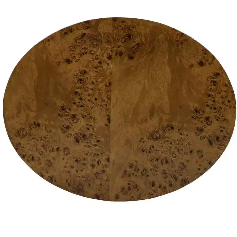 Table d'appoint ovale à pilier Jennifer Taylor Home Nebula 20, en ronce de noyer brun moyen