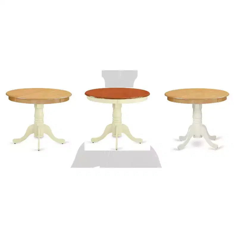Table à manger ronde HomeStock sur pied de 36 pouces