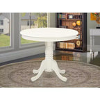 Table à manger ronde HomeStock sur pied de 36 pouces