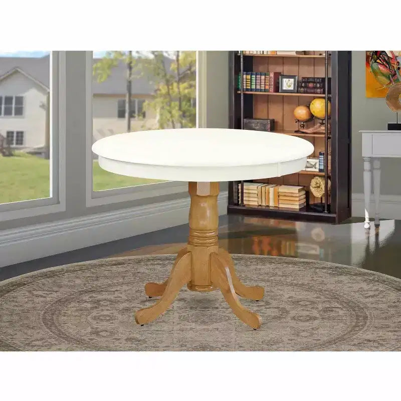 Table à manger ronde HomeStock sur pied de 36 pouces