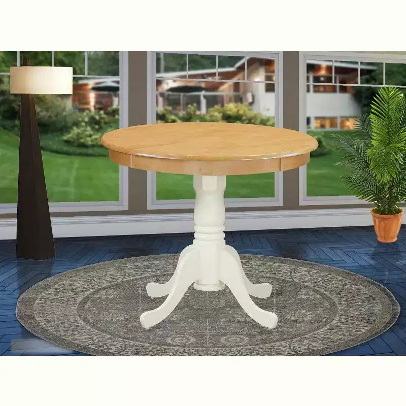 Table à manger ronde HomeStock sur pied de 36 pouces