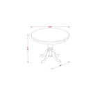 Table à manger ronde HomeStock sur pied de 36 pouces