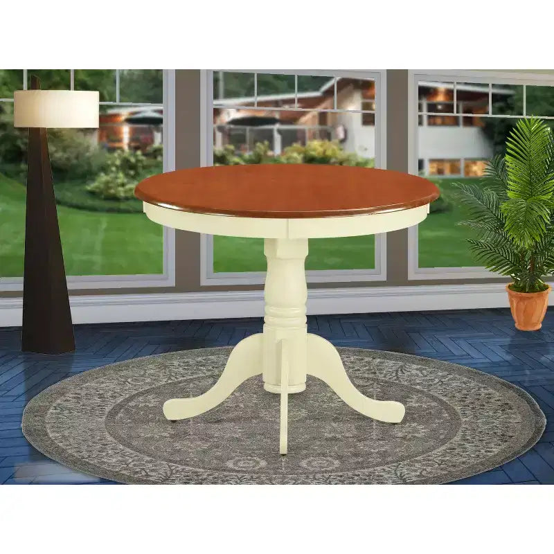Table à manger ronde HomeStock sur pied de 36 pouces