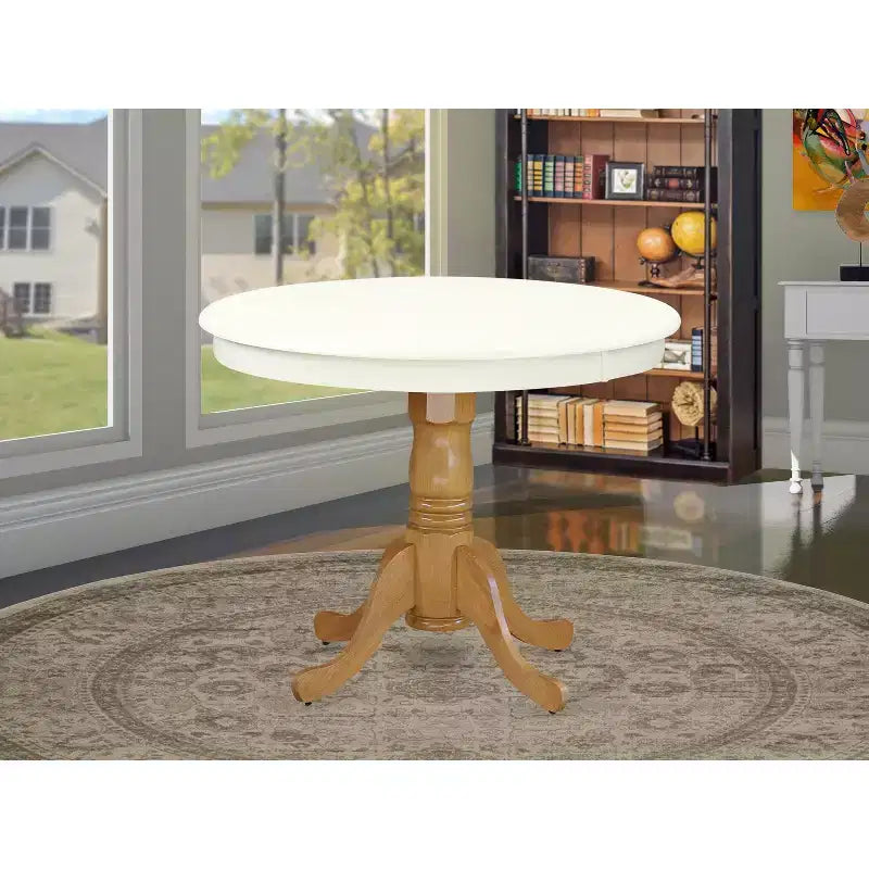 Table à manger ronde HomeStock sur pied de 36 pouces