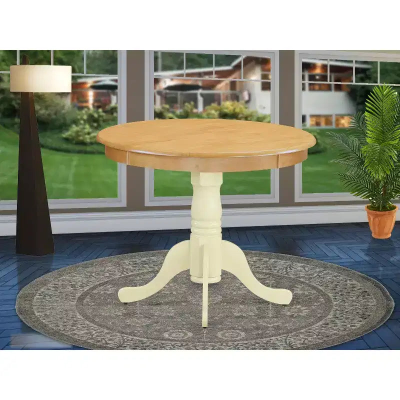 Table à manger ronde HomeStock sur pied de 36 pouces