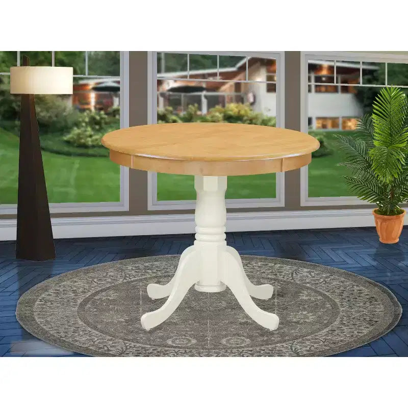 Table à manger ronde HomeStock sur pied de 36 pouces
