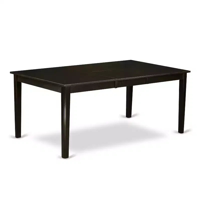 Table à manger rectangulaire moderne HomeStock avec rallonge papillon, coloris Cannelle Espresso