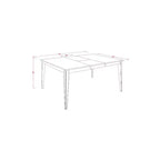 Table à manger rectangulaire moderne HomeStock avec rallonge papillon, coloris Cannelle Espresso