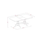 Table à manger rectangulaire à coins arrondis HomeStock