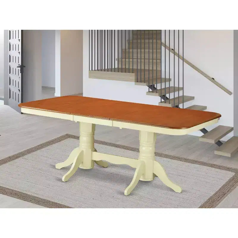 HomeStock rectangular round corner dining table