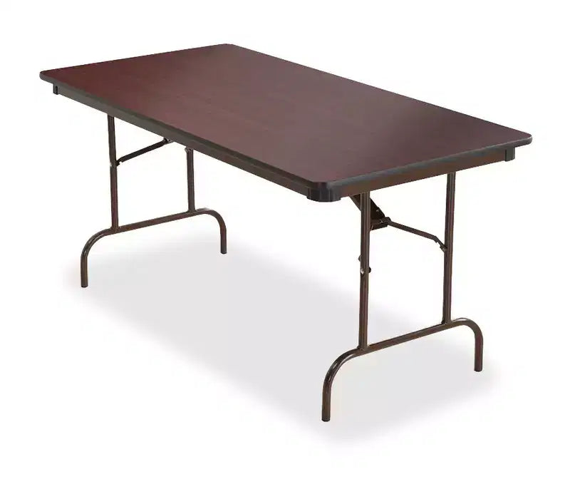 Iceberg Premium Wood Laminate Folding Table, Rectangular, 60w x 30d x 29h, Mahogany