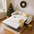 Mjkone Canapé-lit gigogne, Canapé-lit pleine grandeur avec matelas en mousse à mémoire de forme