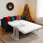 Mjkone Canapé-lit gigogne, Canapé-lit pleine grandeur avec matelas en mousse à mémoire de forme