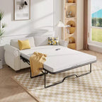 Mjkone Canapé-lit gigogne, Canapé-lit pleine grandeur avec matelas en mousse à mémoire de forme