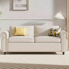 Mjkone Canapé-lit gigogne, Canapé-lit pleine grandeur avec matelas en mousse à mémoire de forme