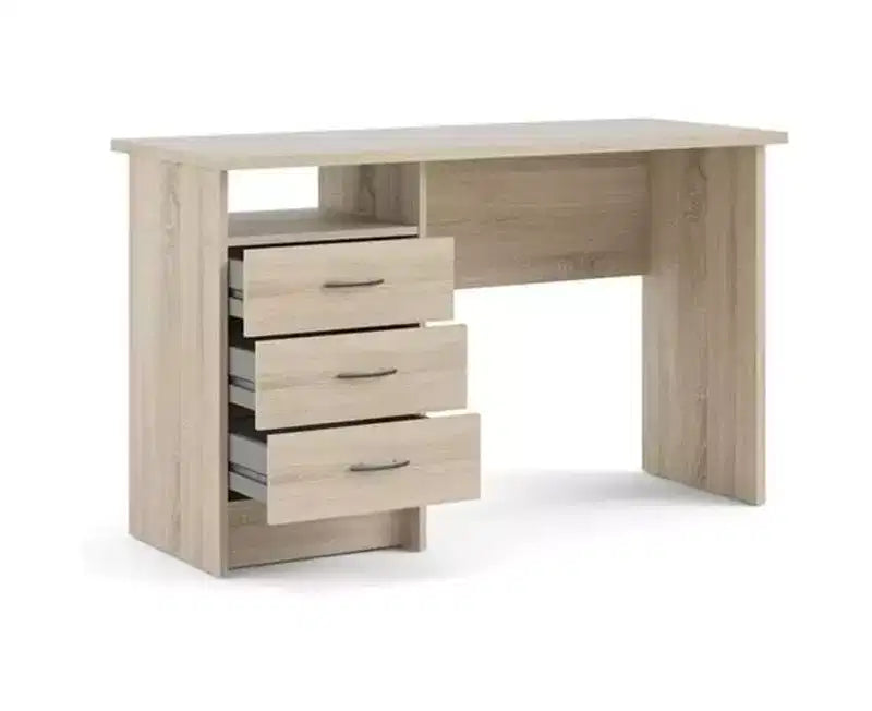 HomeStock Bureau en bois beige de 71 cm de hauteur avec compartiment de rangement dissimulé