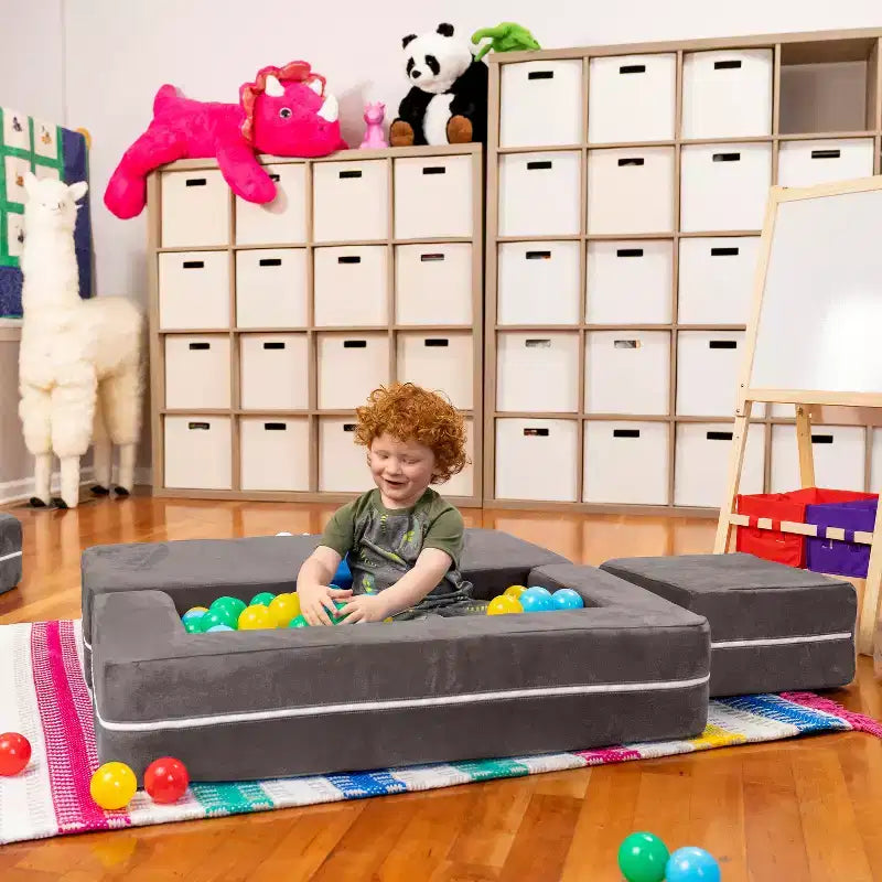 Causeuse et poufs modulaires pour enfants Jaxx Zipline / Chaise longue dépliante