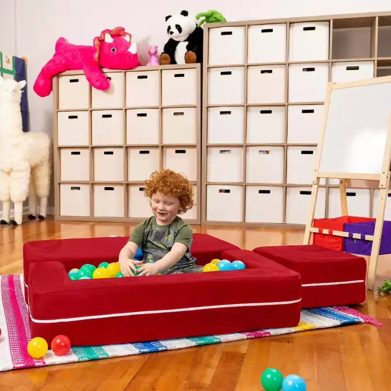 Causeuse et poufs modulaires pour enfants Jaxx Zipline / Chaise longue dépliante