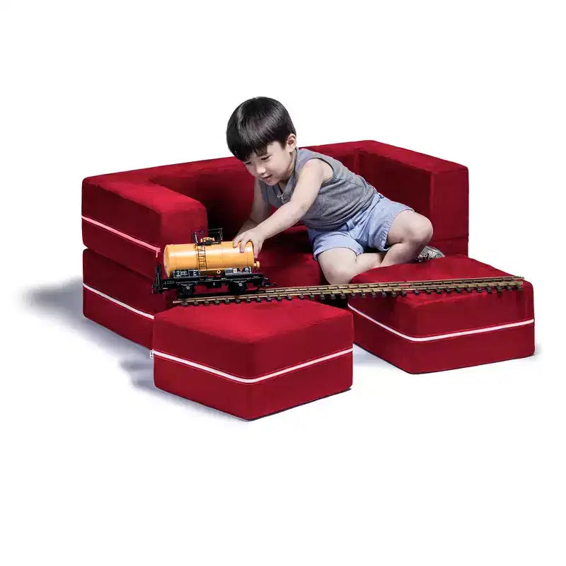 Causeuse et poufs modulaires pour enfants Jaxx Zipline / Chaise longue dépliante