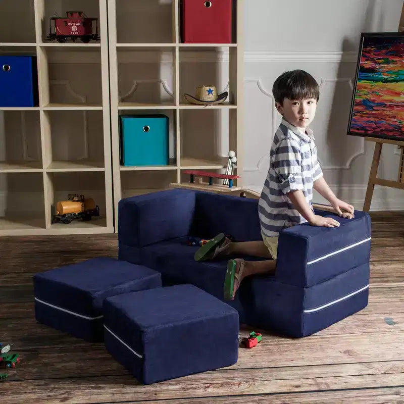 Causeuse et poufs modulaires pour enfants Jaxx Zipline / Chaise longue dépliante